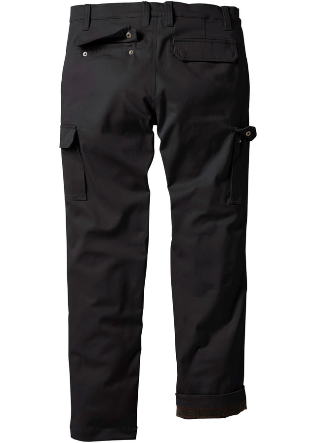 Klasične stretch zimske hlače s cargo žepi v ravnem kroju