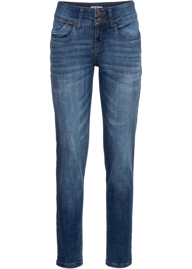 Mom kavbojke s srednje visokim udobnim pasom