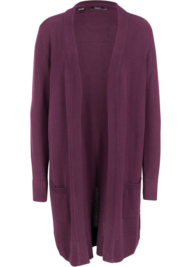 Dolga pletena jopa z dolgimi rokavi