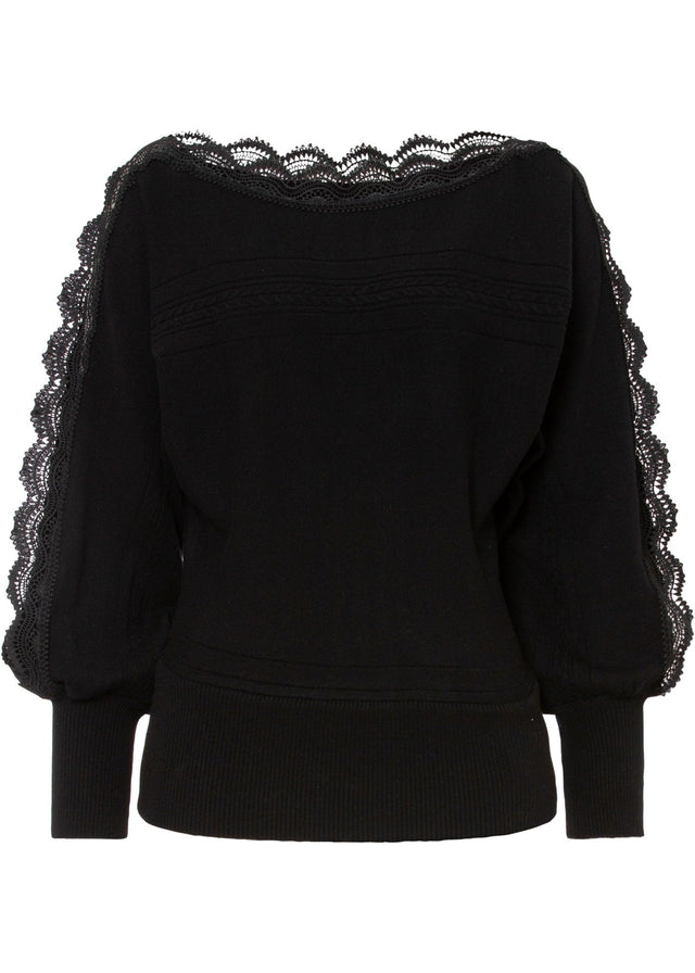 Fino pleten pulover iz padajoče viskozne mešanice