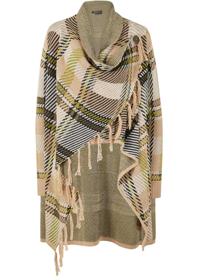 Dolga pletena jopa z resami