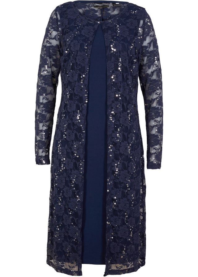 2-delna obleka s čipko