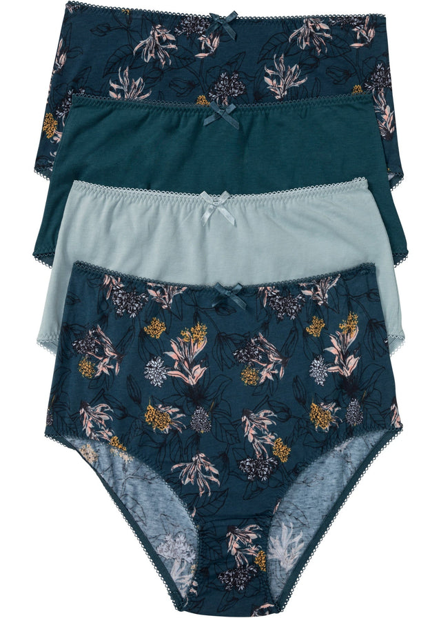 Visoke spodnjice z ekološkim bombažem (4 kosi)