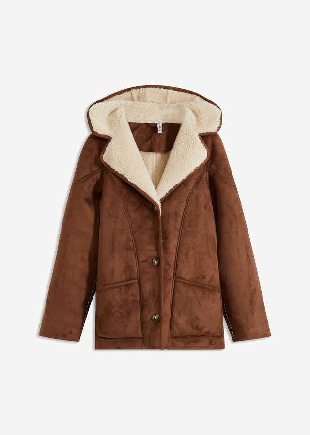 Shearling jakna s kapuco