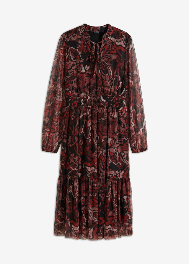 Midi obleka iz mreže