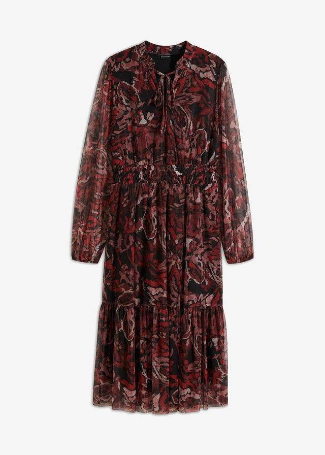 Midi obleka iz mreže