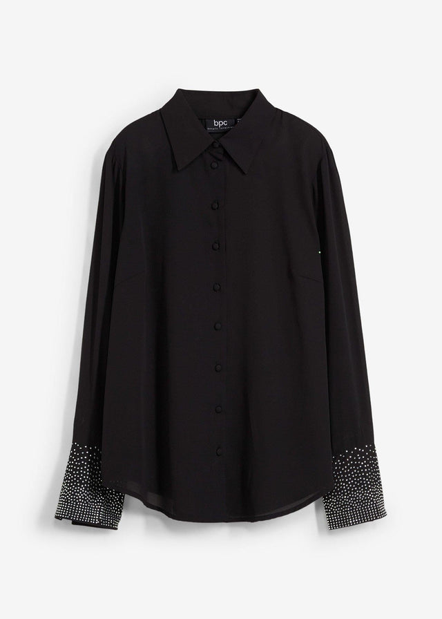 Srajčna bluza s sijočimi kamenčki