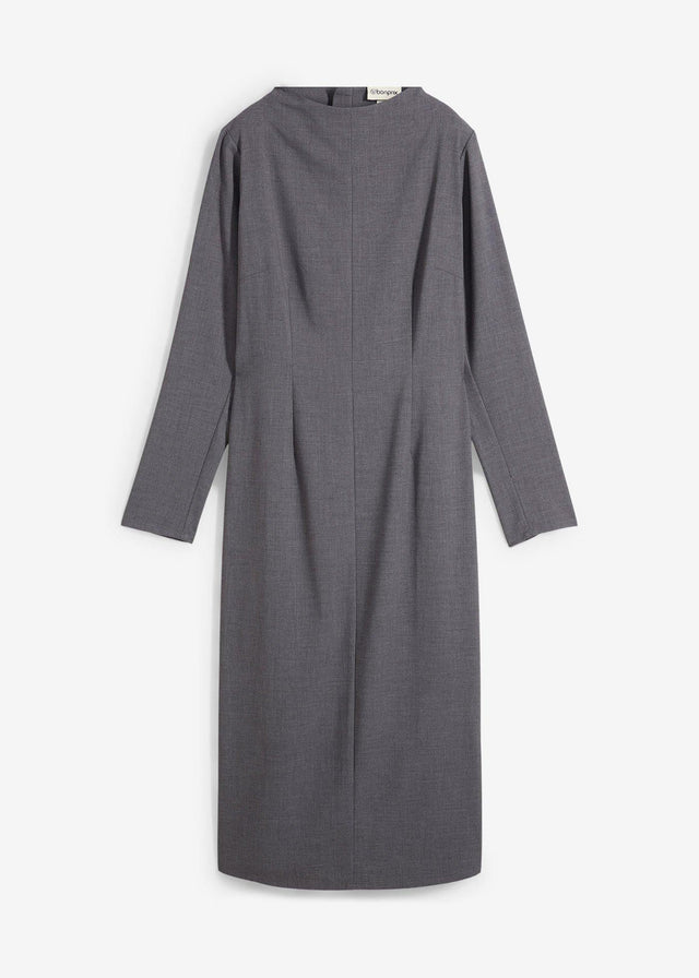 Midi obleka iz viskozne mešanice