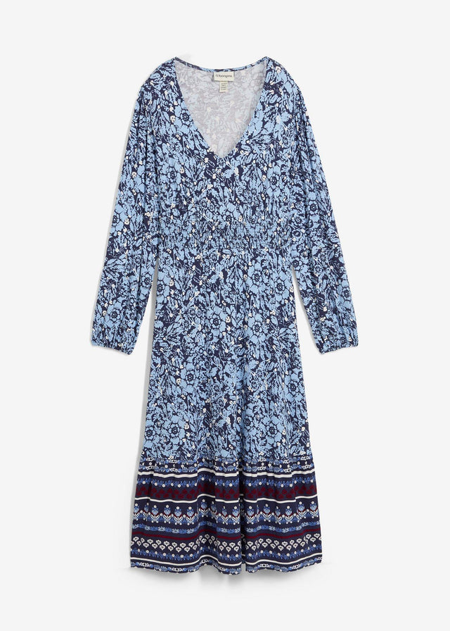 Dolga obleka iz mehke viskoze z deležem elastana