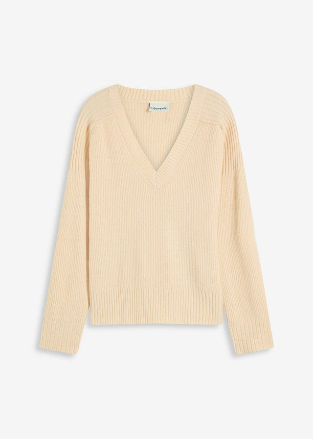 Pulover z V-izrezom