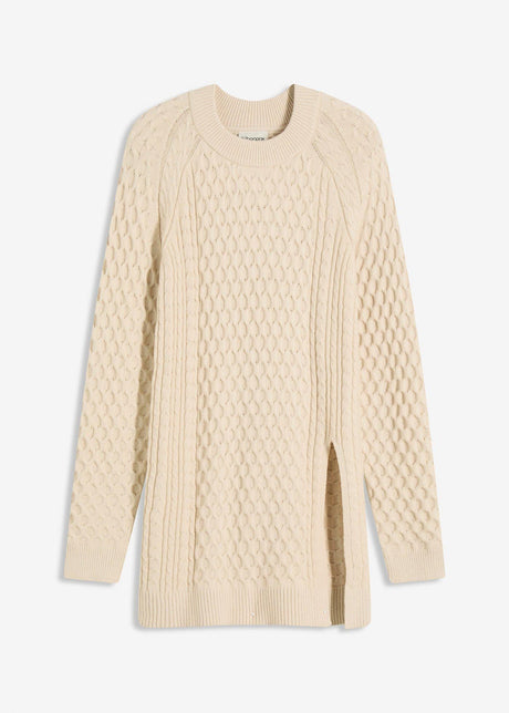 Dolg pulover iz padajoče viskozne mešanice