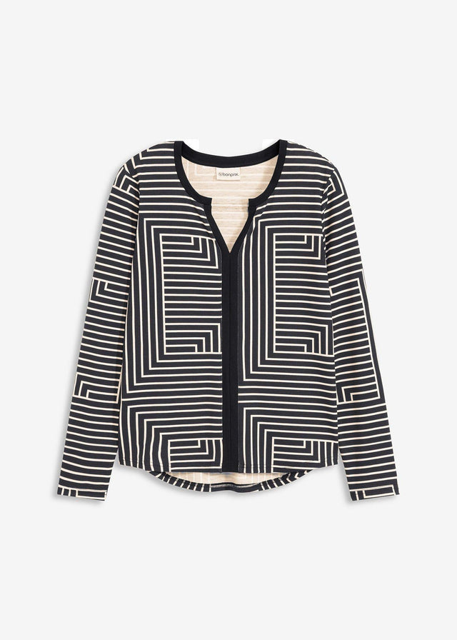 Majica z dolgimi rokavi iz viskoze