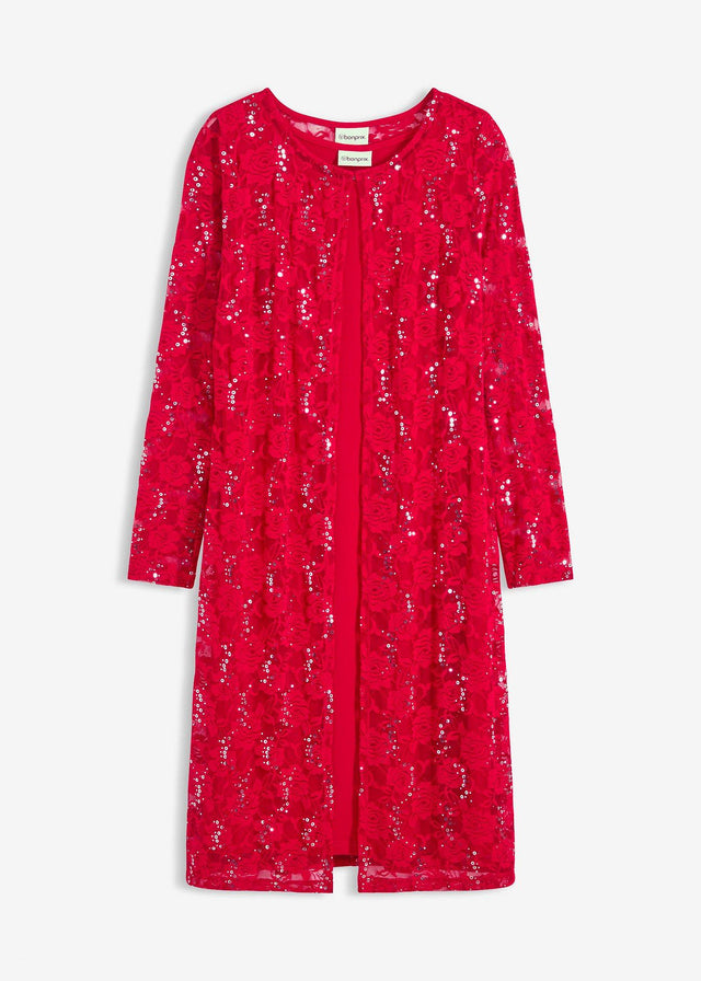 2-delna obleka s čipko