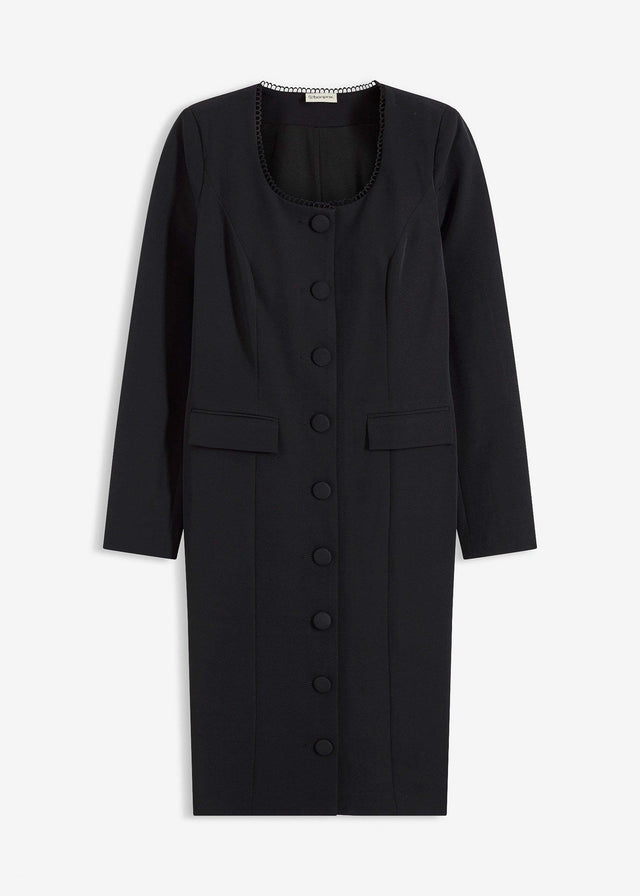 Obleka v stilu blazerja s čipkastim robom