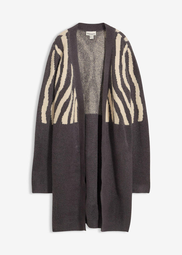 Pleten plašč s potiskom zebre
