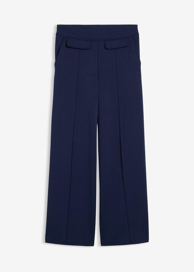 Boot-cut hlače iz rahlo sijoče viskozne mešanice