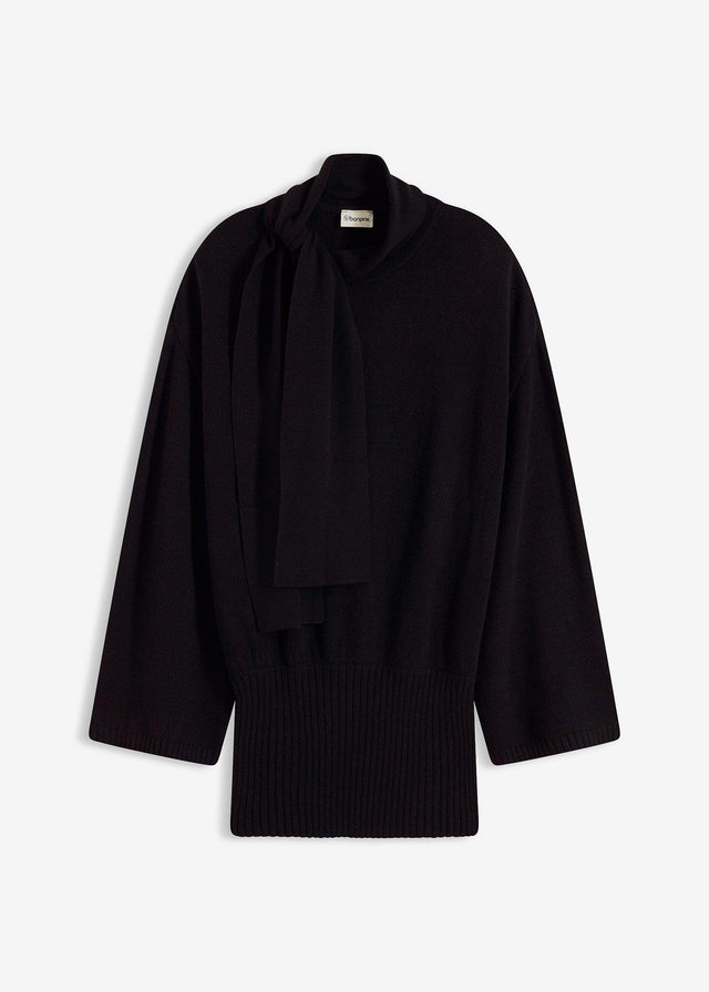 Ohlapen pulover iz mehke viskozne mešanice