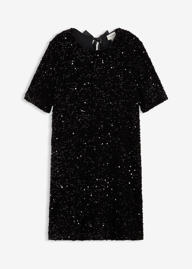 Mini obleka v sijočem videzu