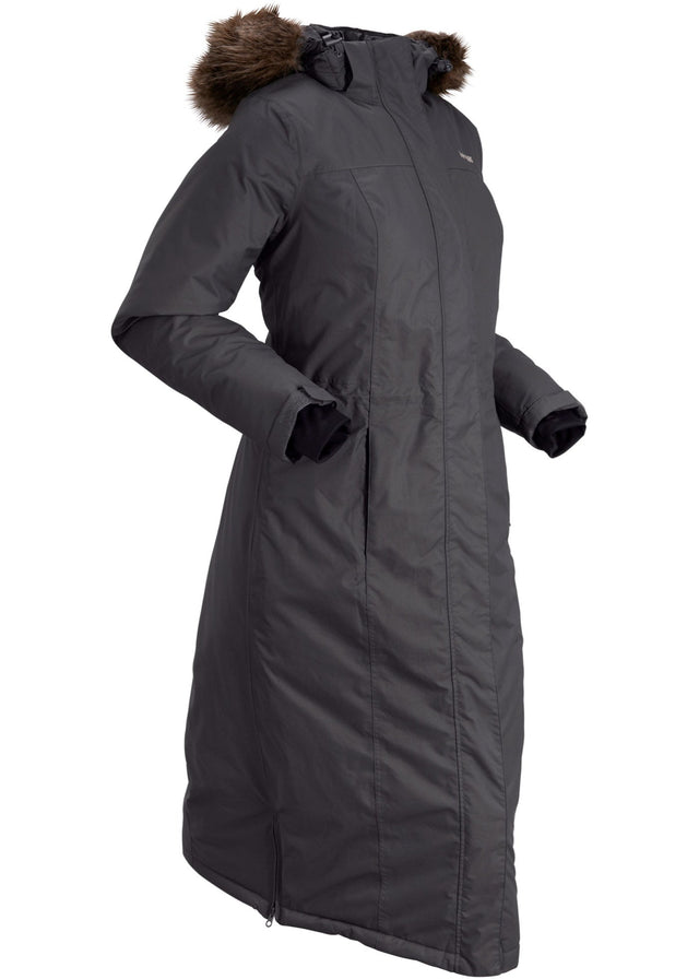 Vodoodbojen outdoor plašč z umetnim krznom