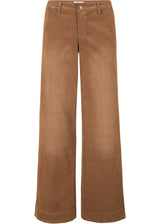 Stretch hlače iz žameta v širokem kroju