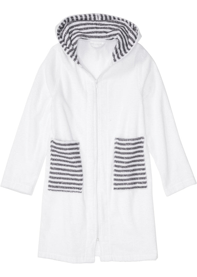 Kopalni plašč iz ekološkega bombažnega frotirja z zadrgo