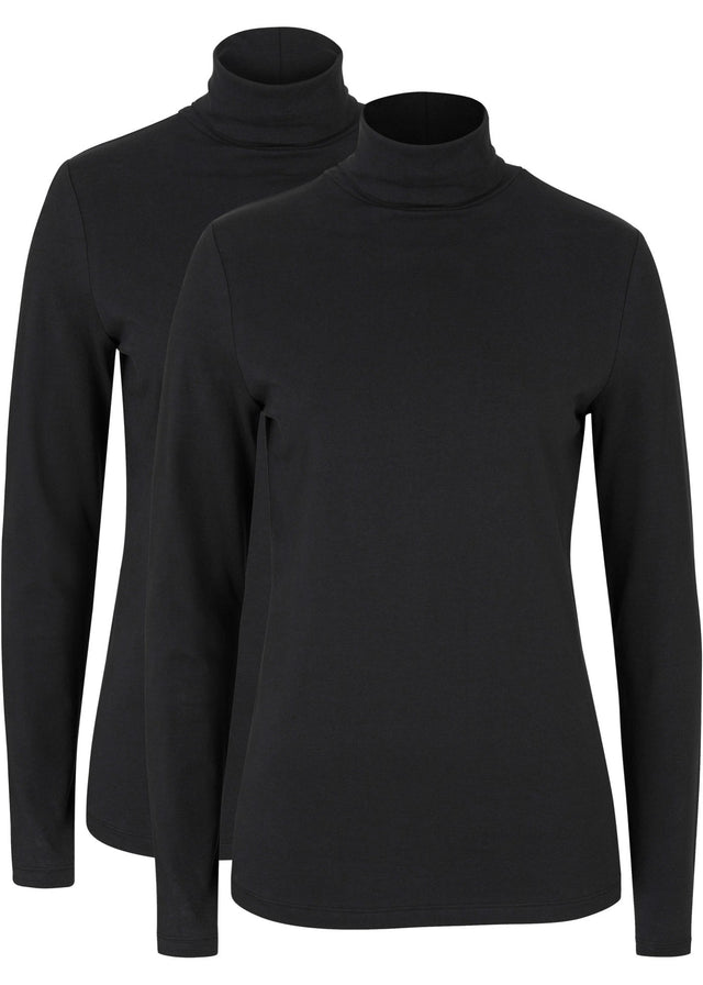 Majica z dolgimi rokavi iz čistega ekološkega bombaža (2 kosa)