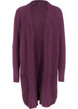 Dolga pletena jopa z dolgimi rokavi