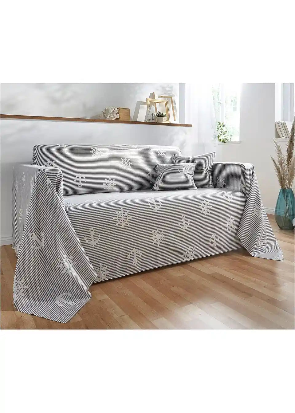 Kissenbezug mit maritimen Design (2er Pack) – bonprix