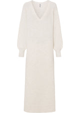 Ohlapna pletena obleka v midi dolžini