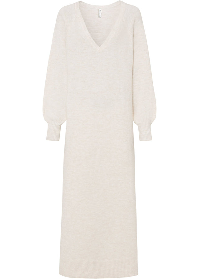 Ohlapna pletena obleka v midi dolžini