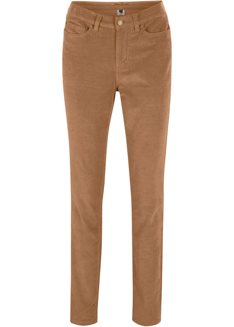 Stretch hlače iz žameta v oprijetem kroju