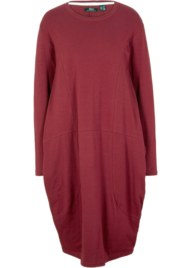 Obleka iz jerseyja v ohlapni obliki