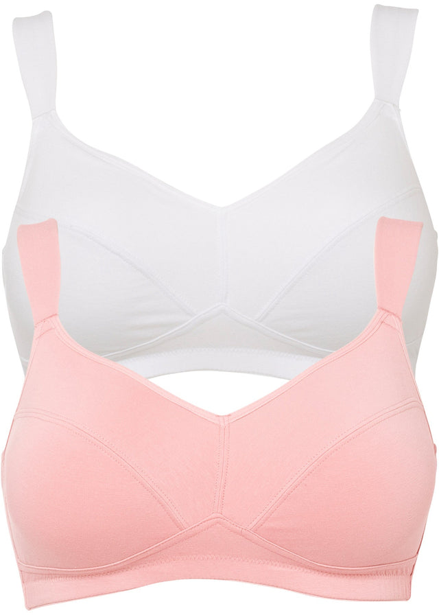 Nedrček brez kosti z ekološkim bombažem (2 kosa)