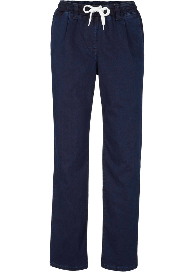 Mom kavbojke s srednje visokim udobnim pasom za zimski čas