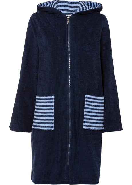 Kopalni plašč iz ekološkega bombažnega frotirja z zadrgo