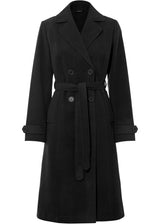 Zimski trenčkot v volnenem videzu