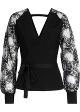 Fino pleten pulover s čipko