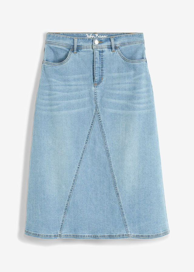 Stretch krilo iz jeansa z visokim pasom