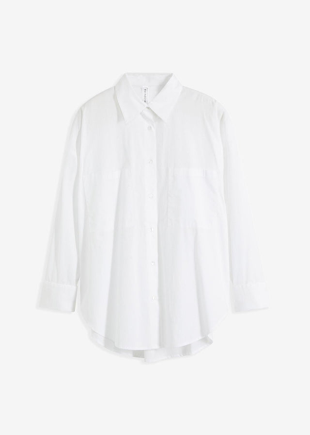 Ohlapna srajčna bluza iz čistega bombaža