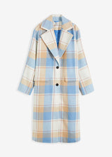 Ohlapen plašč v volnenem videzu