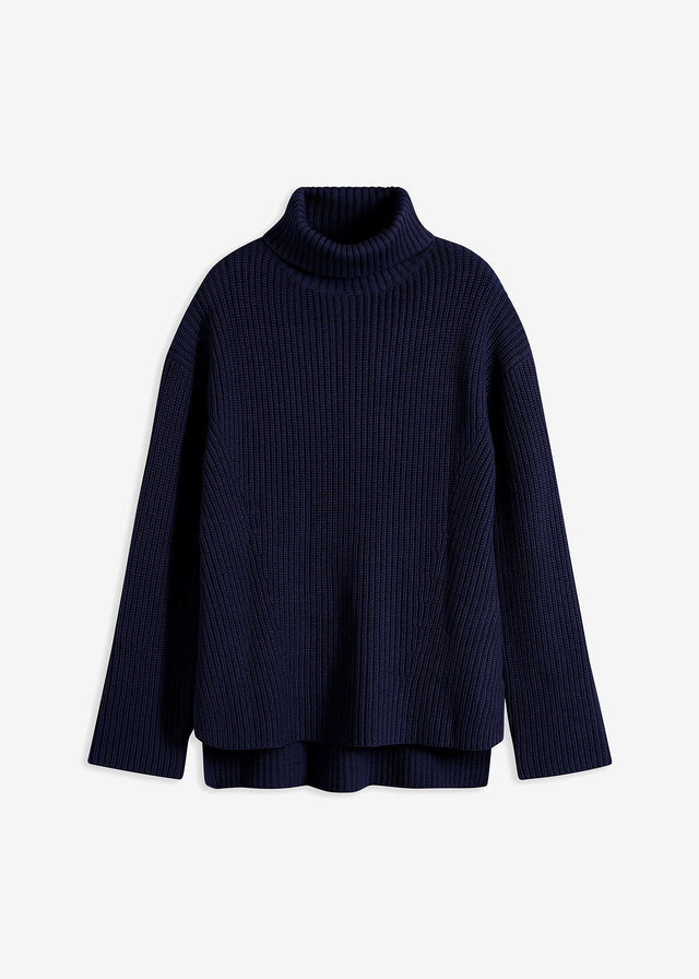 Pulover s puli ovratnikom iz čistega bombaža