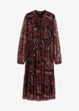 Midi obleka iz mreže