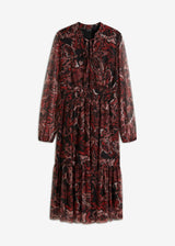 Midi obleka iz mreže