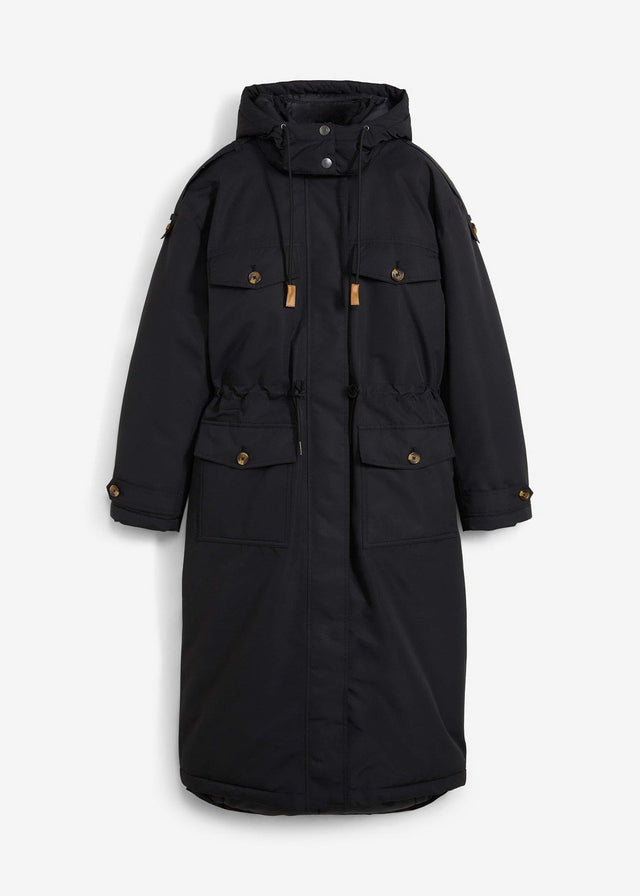 Zimski plašč v dvoplastnem videzu