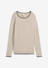 Fino pleten pulover z deležem bombaža