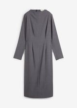 Midi obleka iz viskozne mešanice