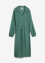 Midi obleka iz padajoče viskoze