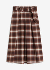 Karirasto krilo z gubami in pas