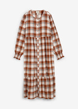 Midi obleka iz flanele