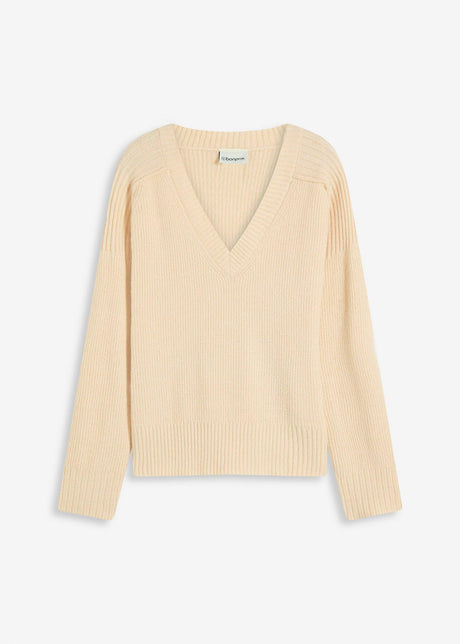Pulover z V-izrezom